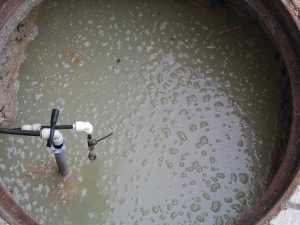 Fossa após a limpeza séptica